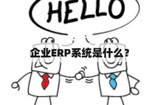 企业ERP系统是什么？