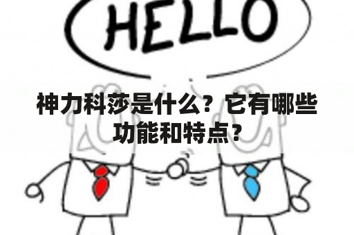 神力科莎是什么？它有哪些功能和特点？