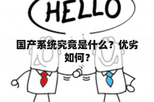 国产系统究竟是什么？优劣如何？