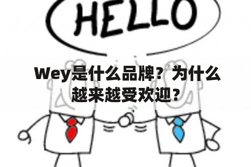  Wey是什么品牌？为什么越来越受欢迎？