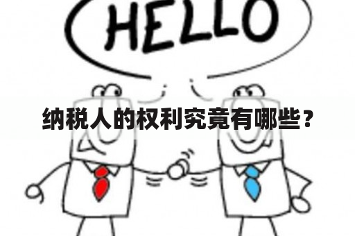 纳税人的权利究竟有哪些？