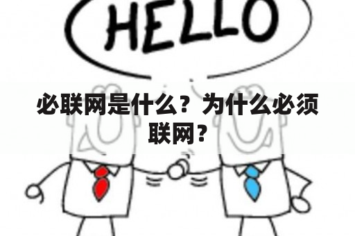 必联网是什么？为什么必须联网？