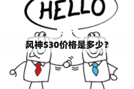 风神S30价格是多少？