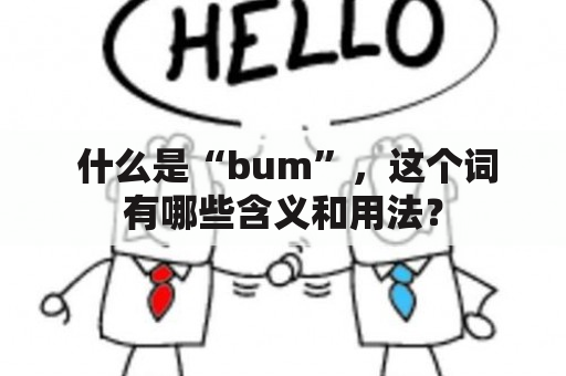  什么是“bum”，这个词有哪些含义和用法？