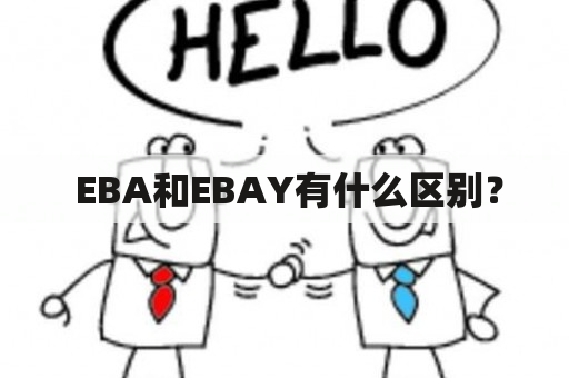  EBA和EBAY有什么区别？