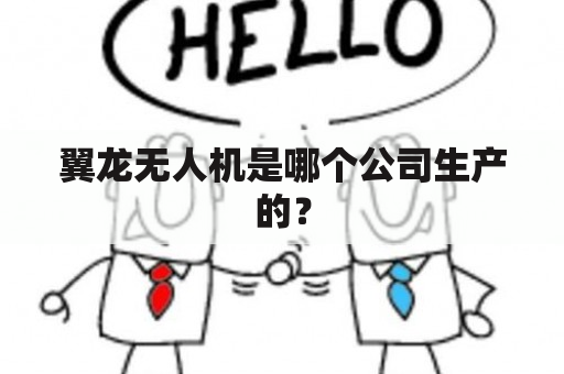 翼龙无人机是哪个公司生产的？