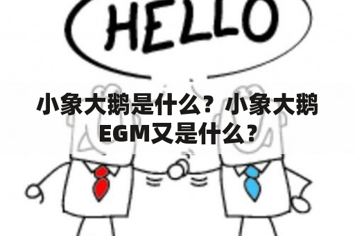 小象大鹅是什么？小象大鹅EGM又是什么？