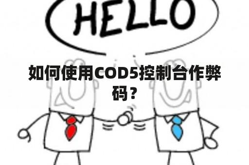 如何使用COD5控制台作弊码？