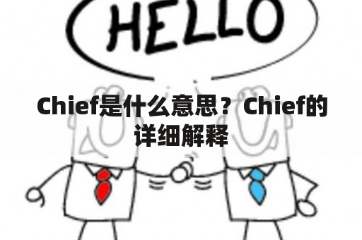 Chief是什么意思？Chief的详细解释