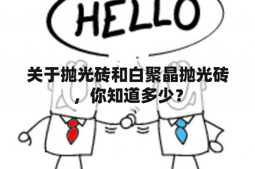 关于抛光砖和白聚晶抛光砖，你知道多少？