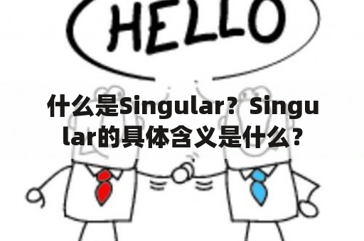 什么是Singular？Singular的具体含义是什么？