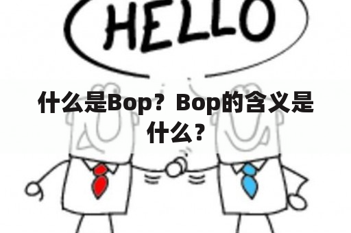 什么是Bop？Bop的含义是什么？