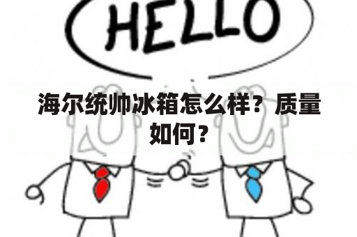 海尔统帅冰箱怎么样？质量如何？