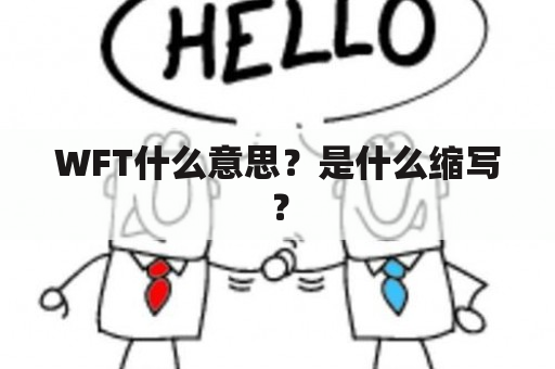 WFT什么意思？是什么缩写？