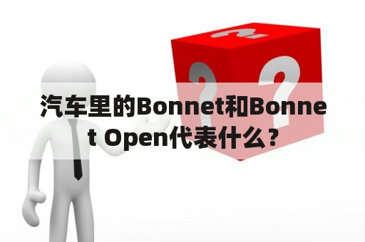 汽车里的Bonnet和Bonnet Open代表什么？