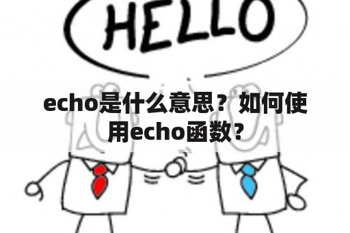 echo是什么意思？如何使用echo函数？