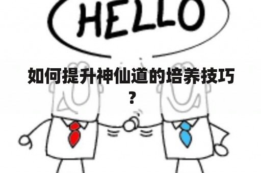 如何提升神仙道的培养技巧？