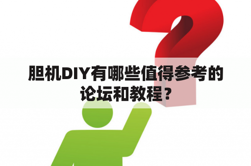 胆机DIY有哪些值得参考的论坛和教程？