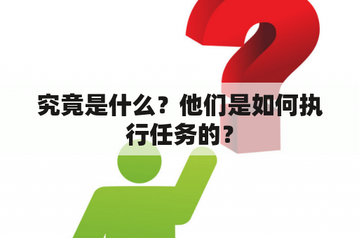 究竟是什么？他们是如何执行任务的？