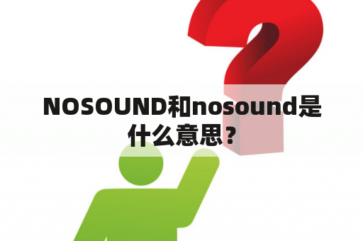 NOSOUND和nosound是什么意思？