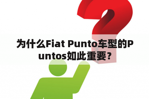 为什么Fiat Punto车型的Puntos如此重要？