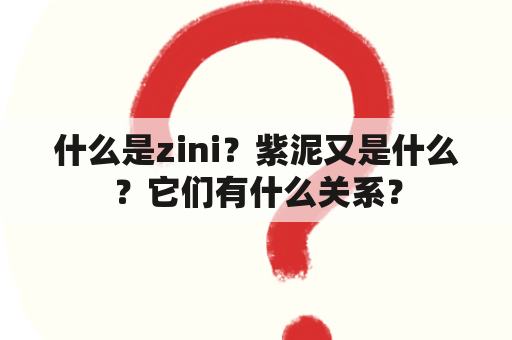 什么是zini？紫泥又是什么？它们有什么关系？