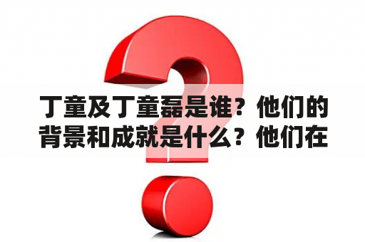 丁童及丁童磊是谁？他们的背景和成就是什么？他们在哪些领域有所贡献？（TAGS: 丁童，丁童磊，成就）