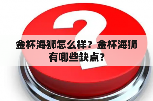 金杯海狮怎么样？金杯海狮有哪些缺点？