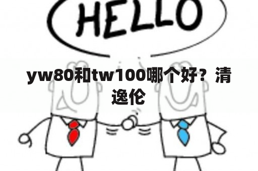 yw80和tw100哪个好？清逸伦