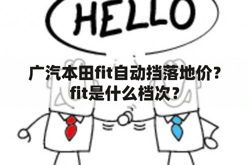 广汽本田fit自动挡落地价？fit是什么档次？