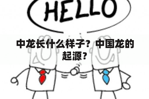 中龙长什么样子？中国龙的起源？