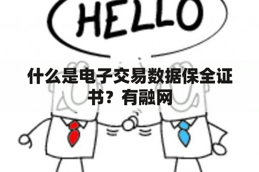 什么是电子交易数据保全证书？有融网