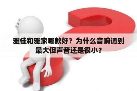 雅佳和雅家哪款好？为什么音响调到最大但声音还是很小？