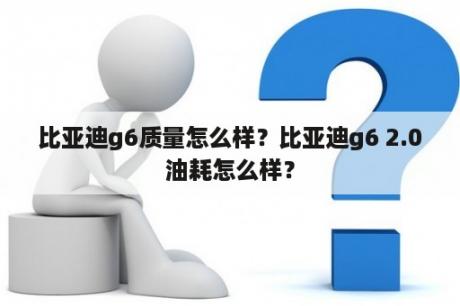 比亚迪g6质量怎么样？比亚迪g6 2.0油耗怎么样？