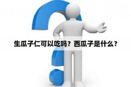 生瓜子仁可以吃吗？西瓜子是什么？