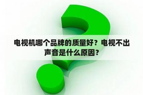 电视机哪个品牌的质量好？电视不出声音是什么原因？