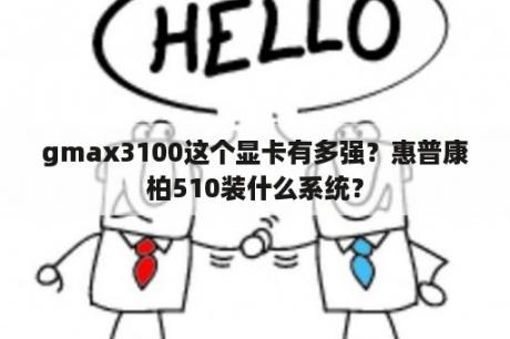 gmax3100这个显卡有多强？惠普康柏510装什么系统？