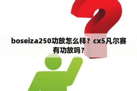 boseiza250功放怎么样？cx5凡尔赛有功放吗？