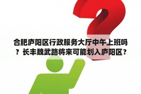 合肥庐阳区行政服务大厅中午上班吗？长丰魏武路将来可能划入庐阳区？