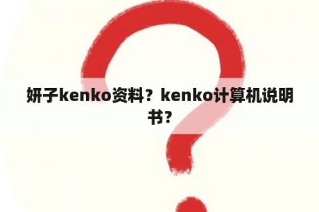 妍子kenko资料？kenko计算机说明书？