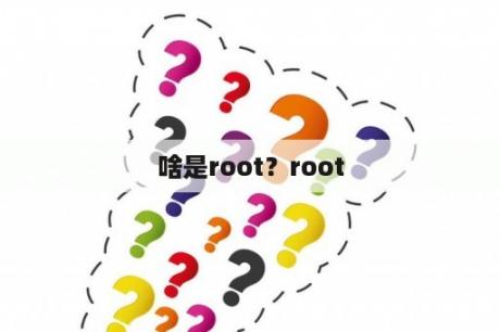 啥是root？root