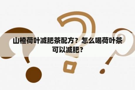 山楂荷叶减肥茶配方？怎么喝荷叶茶可以减肥？