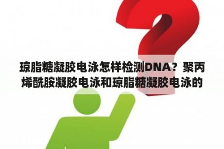 琼脂糖凝胶电泳怎样检测DNA？聚丙烯酰胺凝胶电泳和琼脂糖凝胶电泳的异同？