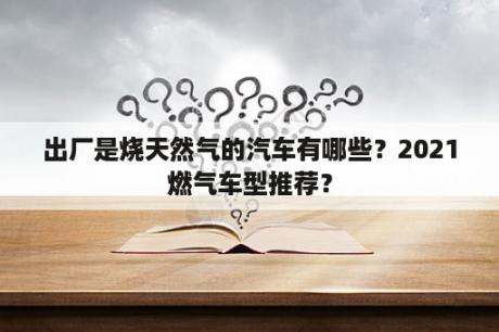 出厂是烧天然气的汽车有哪些？2021燃气车型推荐？