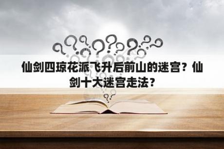 仙剑四琼花派飞升后前山的迷宫？仙剑十大迷宫走法？