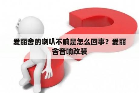 爱丽舍的喇叭不响是怎么回事？爱丽舍音响改装