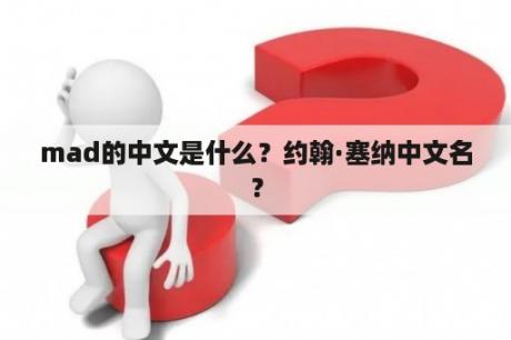 mad的中文是什么？约翰·塞纳中文名？