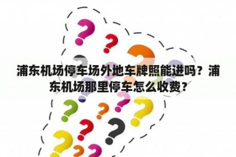 浦东机场停车场外地车牌照能进吗？浦东机场那里停车怎么收费？