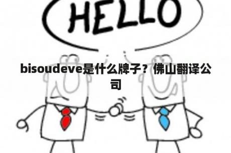 bisoudeve是什么牌子？佛山翻译公司