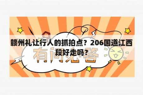 赣州礼让行人的抓拍点？206国道江西段好走吗？